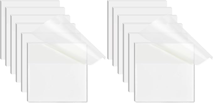 Transparent Sticky Notes - 3x3 inch Clear, Waterproof Translucent Notes for Annotation - 300 Sheets (Pack of 2)