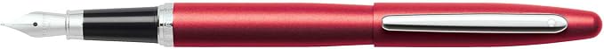 Sheaffer VFM Excessive Red Fountain Pen with Chrome Trim and Medium Nib