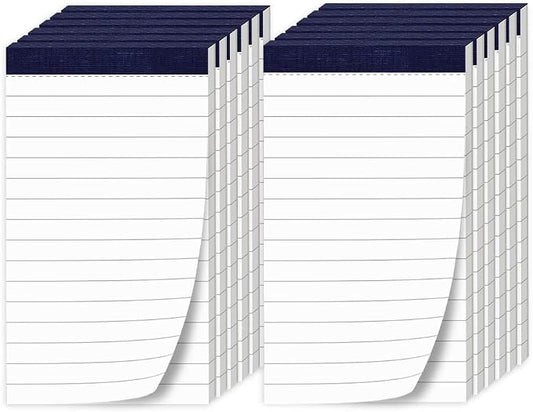 12 Pack Note Pads 3x5 Inch Small Lined Writing Memo Pads 3x5 Writing Pads | 3x5 Notepads with 50 Sheets Each Pad Narrow Ruled Mini Pocket Notepad for Daily Planning and Organization of Work Home School