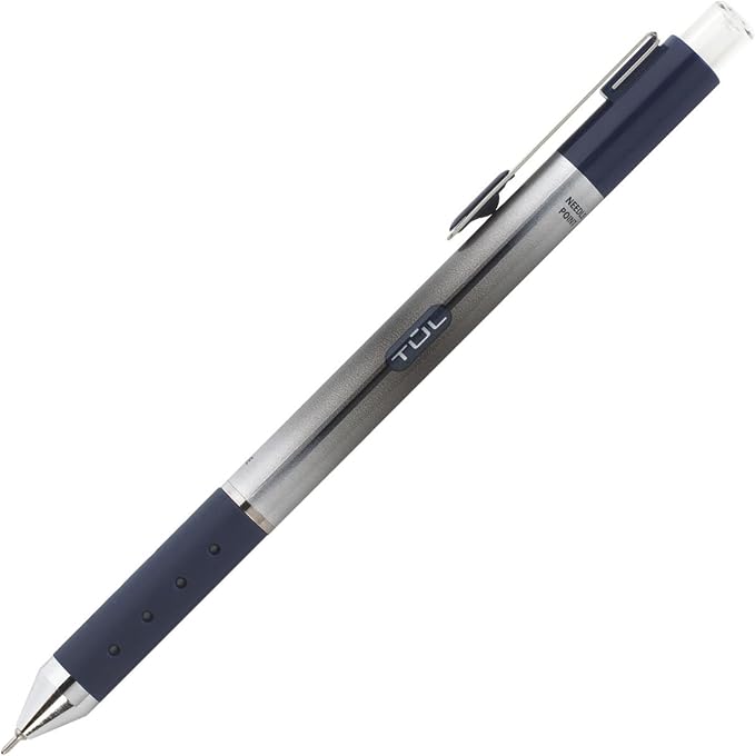 Tul Retractable Gel Pens 0.5mm Needle Point, Blue 4/pk