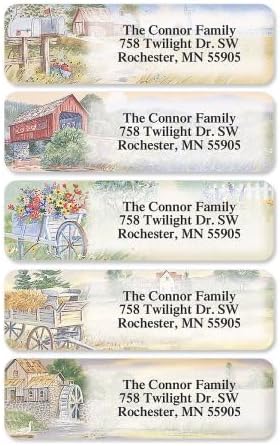 Colorful Images Personalized Return Address Labels | American Countryside, 500 Count, Self-Adhesive, With Dispenser, Customize with Name & Shipping Address