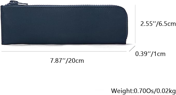 Oxford Pencil Case Slim Pencil Pouch Durable Zipper Stationery Bag Small Travel Use（Royal blue/Oxford）