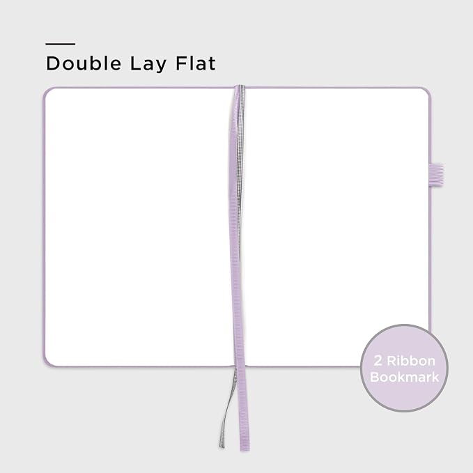 &And Per Se Blank Sketch Notebook, A5 Hardcover, 160 Pages 100gsm Thick Paper, Unlined Journal for Drawing, Doodling, Hand Lettering – Creative Gift for Artists, Designers, Writers (Lavender)