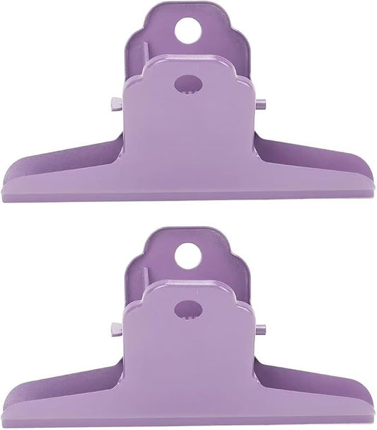 2PCS Extra Large Binder Clips Metal Large Bulldog Clips Paper Clamps Holder 4Inch Chip Clips for Home School Office Drawing Business Purple