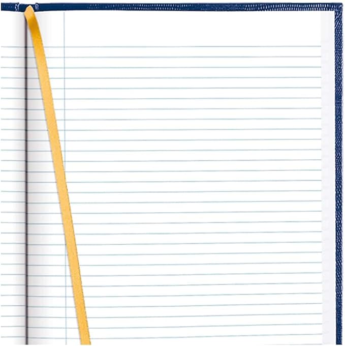 Blueline Executive Journal, Lizard-Like Hard Cover, Ribbon Bookmark, 150 Pages, 10.75" x 8.5", Blue (A10.82)