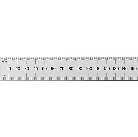 PEC Tools Rigid Metal Ruler, 48"/1200mm High-Precision Steel Rule with Satin Chrome Finish, English & Metric Graduation (1/32", 1/64", 0.5mm, 1.0mm), Fully Hardened and Tempered, Made in USA