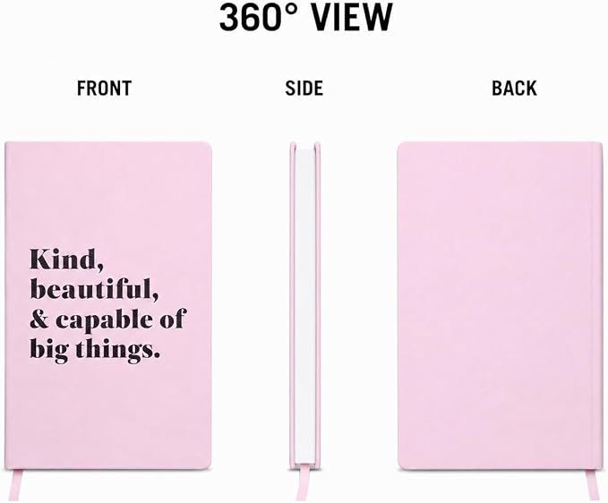 WORLD TRAVELER Large Lined Journal Notebook 256 Ruled White & Ivory Pages | Lay-Flat Binding, Gilded Page Edges Resist Wear, Reinforced Square Corners, Bleed-Resistant Smooth Paper