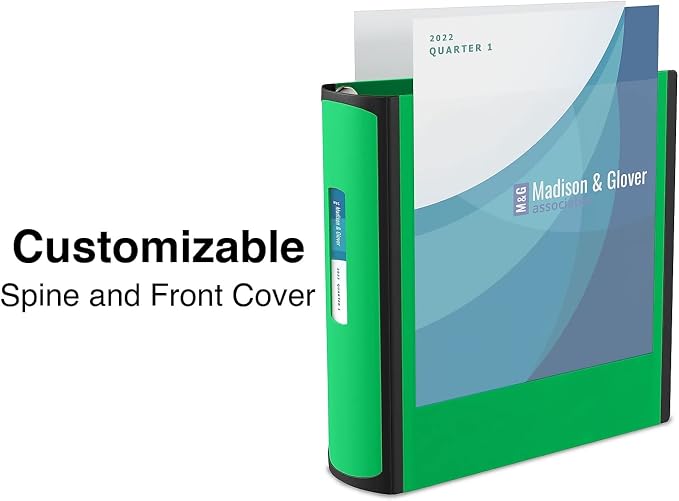 Staples Better Binder, 3" Heavy‑Duty D‑Ring 3‑Ring Binder, Green, Reinforced Spine, Holds 600 Sheets, Durable Organizer for Office, School & Presentations, 2‑Pack