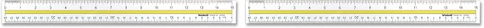 Westcott Acrylic Data Highlight Reading Ruler with Tinted Guide, 15" Clear (Pack of 2)