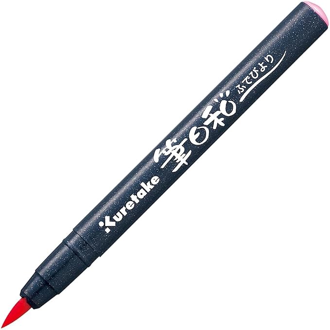 Kuretake ZIG FUDEBIYORI Brush Pens 12 colors set, AP-Certified, Odourless, Xylene free, Flexible Hard brush tip, Effective for both details and larger spaces, for Adult, Made in Japan