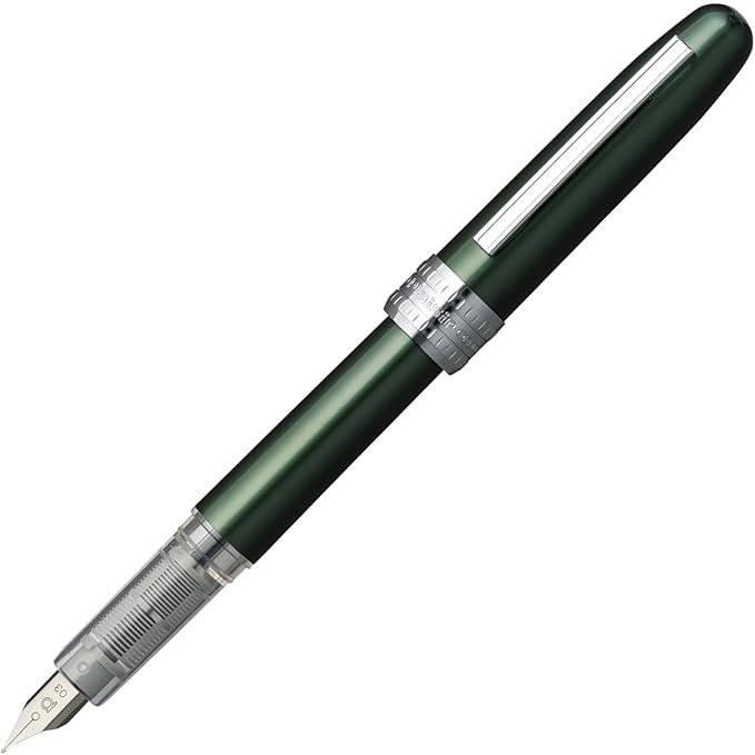 PLATINUM Platinum Fountain Pen, Plaisir Fine Nib, Green (PGB-1000-#41-F)