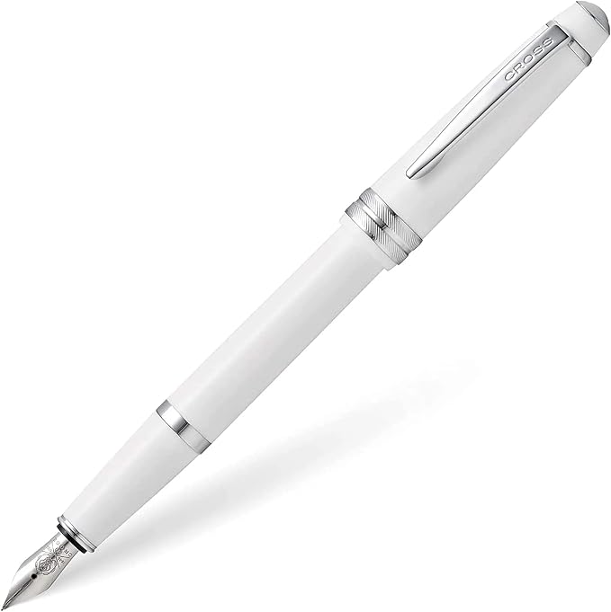 Cross Bailey Light Polished Blue Resin Extra-Fine Nib Fountain Pen - Professional Pen for Effortless Writing - Journaling, Note-Taking & More - Black Ink - Easy Handling - Includes Gift Box