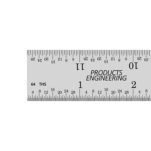 PEC Tools 12 Inch Rigid Steel Ruler (3 Pack), Machinist Metal Ruler Scale with Markings 1/8", 1/16", 1/32", 1/64", Tempered Steel, 3/64 Thick x 1" Wide, Trusted by Professionals, Made in USA
