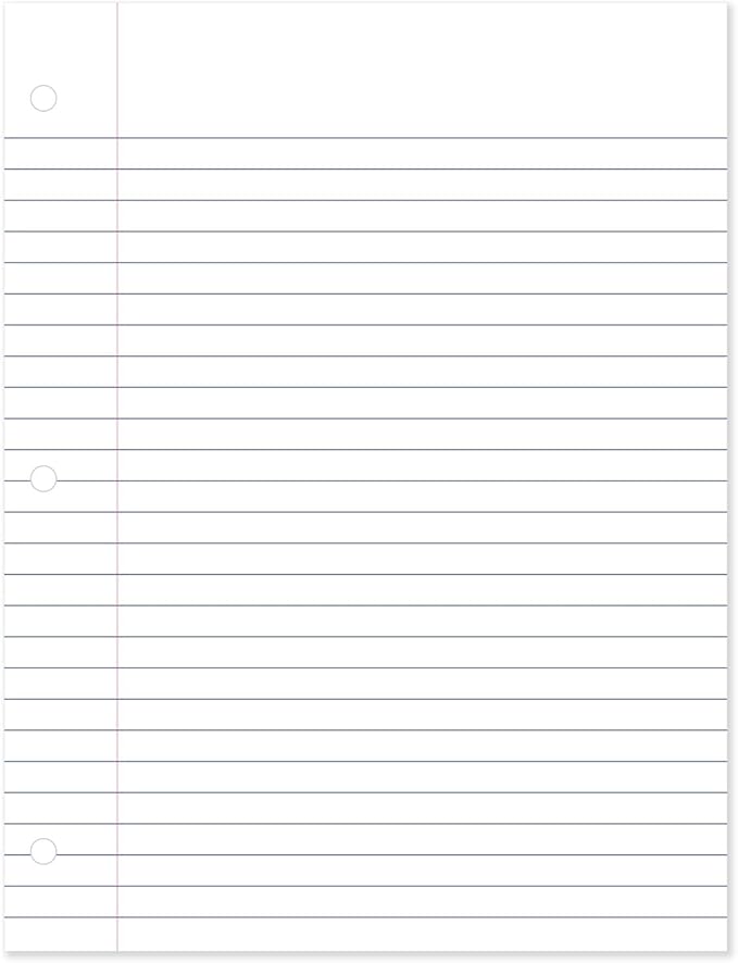 Mead Loose Leaf Paper,Wide Ruled Filler Notebook Paper,8" x 10-1/2",200 Sheets,Fits 3-Ring Binder (15200),(Pack of 2)