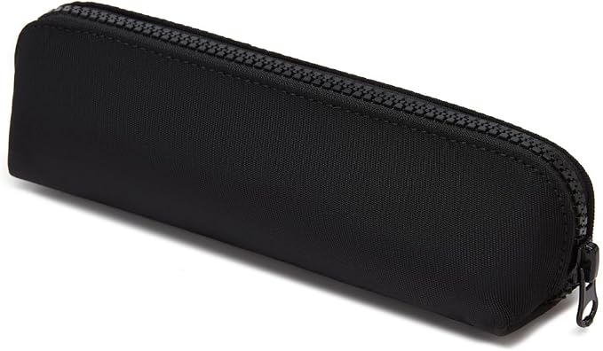 Pencil Case Small Pencil Pouch Slim (Black, Oxford)