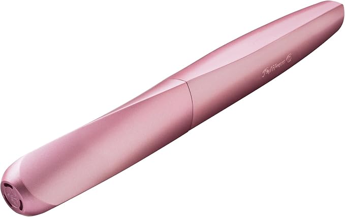 Pelikan Twist Fountain Pen with 1 Ink Cartridge, Medium Nib, Girly Rose, Boxed (806251)