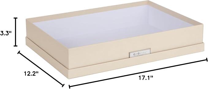 Bigso Sverker Legal/Art Storage Box - 3.3in x 17.1in x 12.2in - Fawn