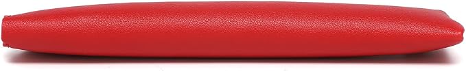 Slim Pencil Case Small Pencil Pouch Pen Case (Bright Red/FL)