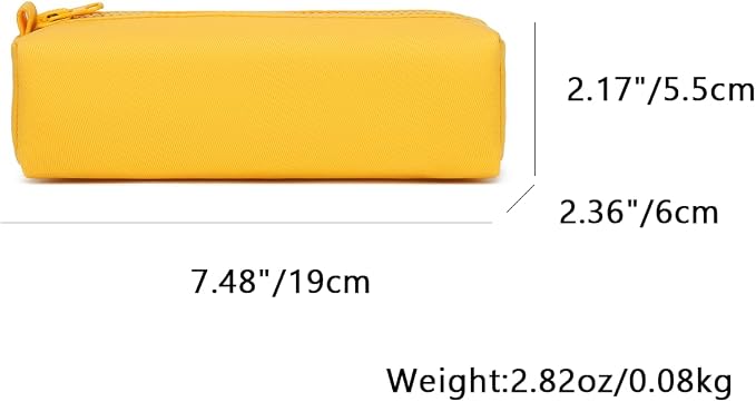Pencil Case Lightweight and Durable Ideal Pencil Pouch for School and Office Supplies (Yellow,Oxford)