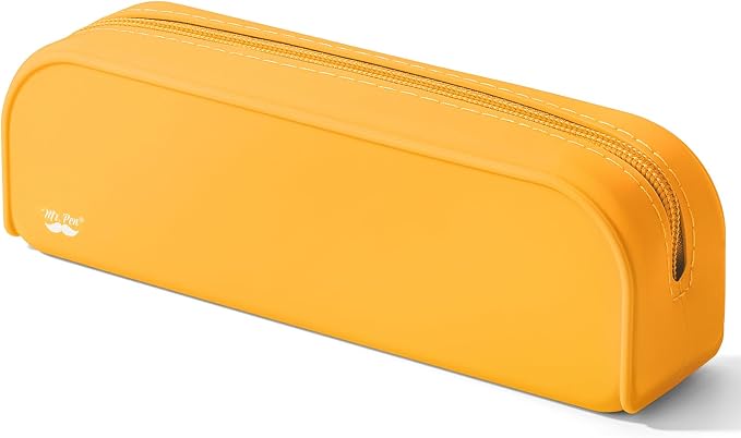 Mr. Pen- Silicone Pencil Case, Aesthetic Pencil Bag for Women, Makeup Pouch | Multifunctional Pouch for Stationery, Cosmetics and Electrical Goods Storage