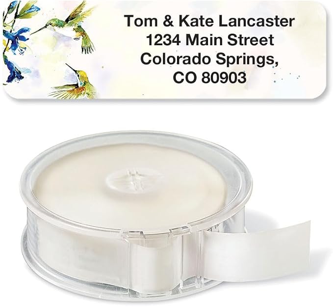 Colorful Images Rolled Address Labels | Fluttering Hummingbirds, 250 Count, Self-Adhesive, With Dispenser Customize with Name & Shipping Address
