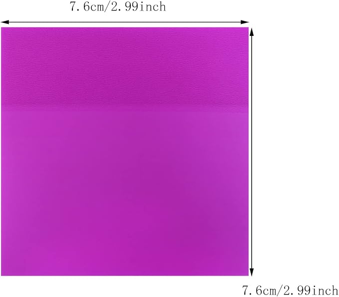 ONLYKXY 4 Pack Transparent Sticky Notes 7.6x7.6CM Self-Stick Book Tabs 200 Sheets Waterproof PET Post Memo Label Markers Sticky Notes Pad (Purple)
