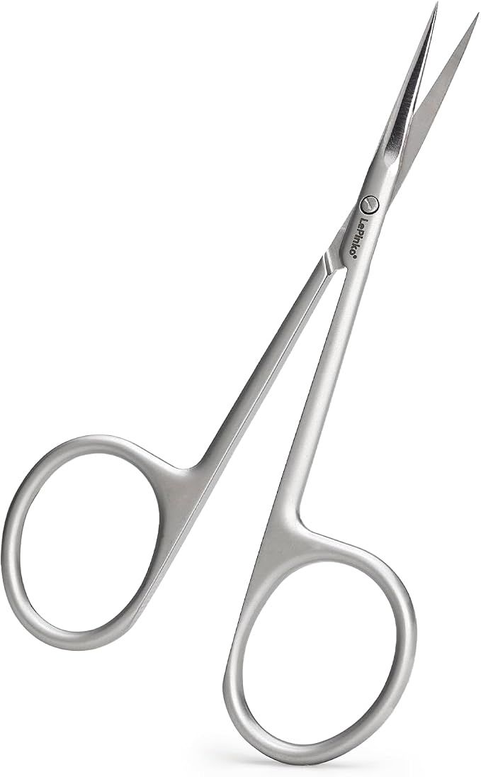 LePinko Cuticle Scissors, UPGRADED Fine Tip, for Manicure and Pedicure, Gifts for Men Women