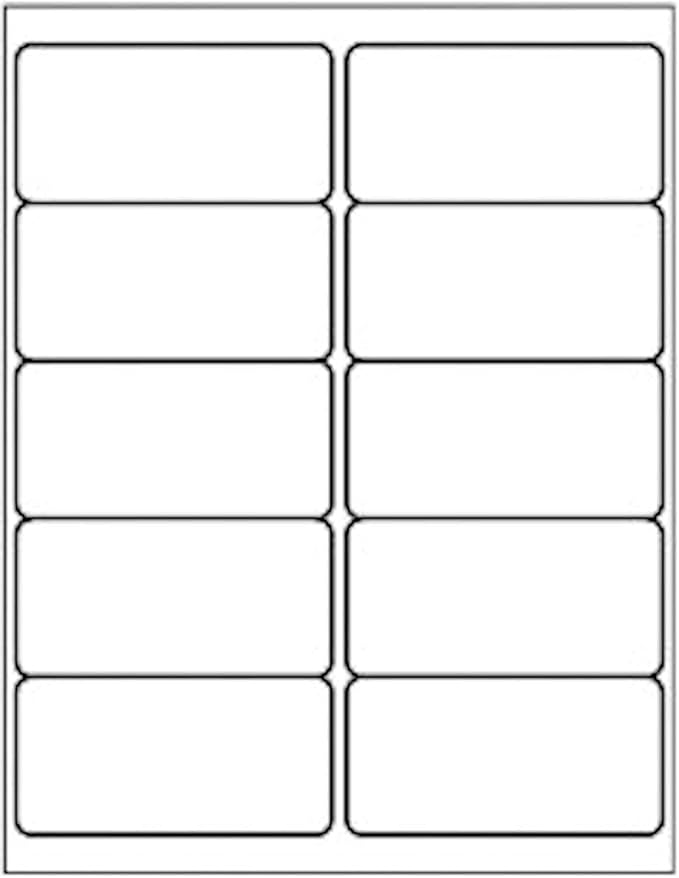 LabelMore 10 up Labels 2'' x 4" Shipping Address Labels for Laser and Inkjet Printers (1000 Sheets, 10,000 Labels)