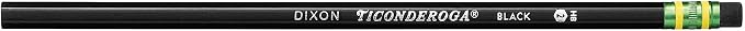 Ticonderoga Wood-Cased Pencils, 2 HB Soft, Black, 24 Count