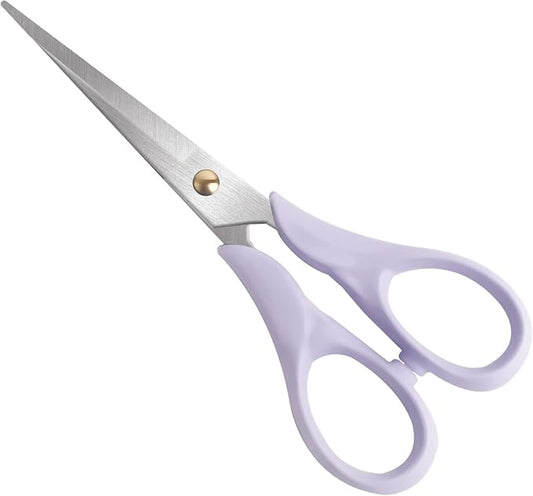 Aesthetic Purple Acrylic Scissors, 6.3" Craft Shears with Sharp Stainless Steel Blades for Home Office & School, Cute Stationery Tools for Bullet Journaling, Scrapbooking & Gift Wrapping
