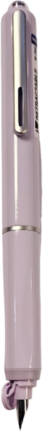 WRITECH Retractable Fountain Pen | Fine Nib | Blue Ink Cartridges Included (Purple)
