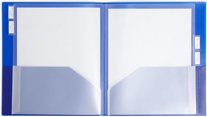 Smead 10-Pocket Organizer, Letter Size, 2 per Pack, 1 Each of Dark Blue and Teal (89204)
