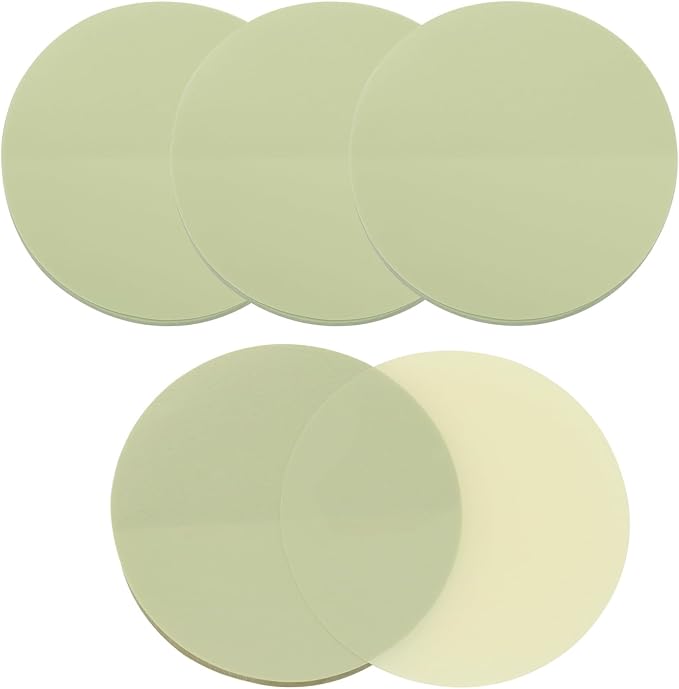ONLYKXY 4 Pack Round Clear Sticky Notes 1.77inch Waterproof Self-Stick Book Tabs 200 Sheets PET Markers Sticky Notes Pad Index Sticker (Green)