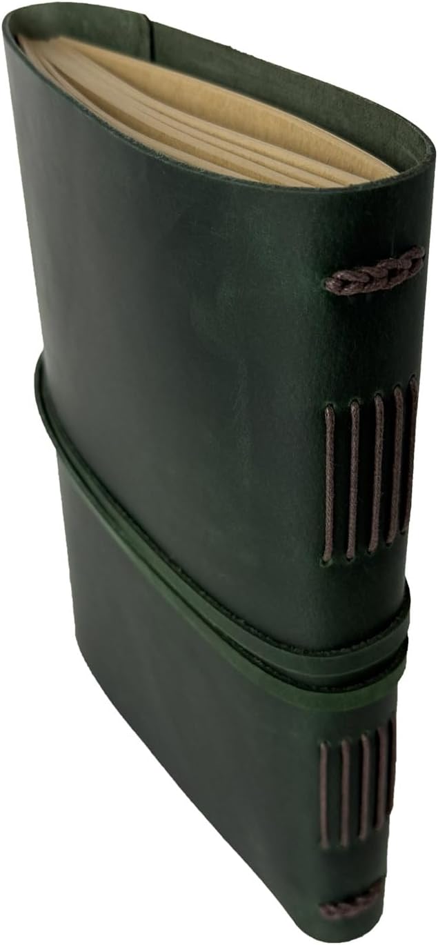 CooLeathor Large Notebook Journal - Genuine Leather Journals for Writing A4 Size Diary 8x10 Inch, Notepad For Women and Man, Gifts,Work,Travel Dark Green