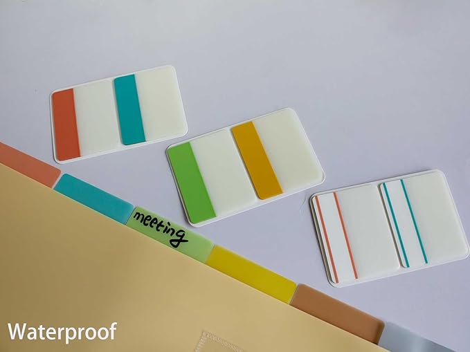 ELII 500 PCS Tabs 2 Inch Book Tabs Sticky Index Tabs,Page Marker | File Tabs,Self Adhesive, Labels for Notebooks,Repositionable, Tape Flags, Binders,File Folders,Smooth Writing,Page Tabs
