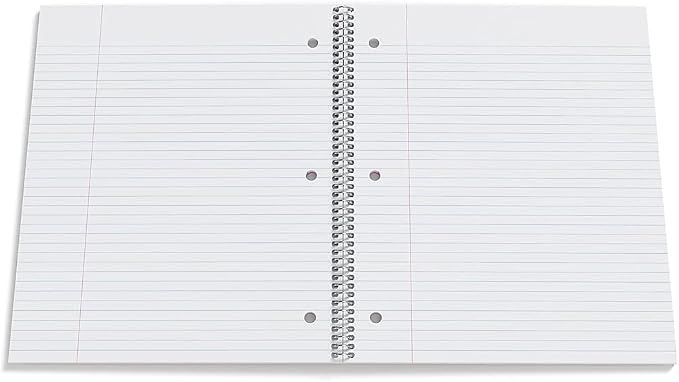 STAPLES Accel 1‑Subject Notebook, 8.5” x 11”, College Ruled, 100 Sheets, Red