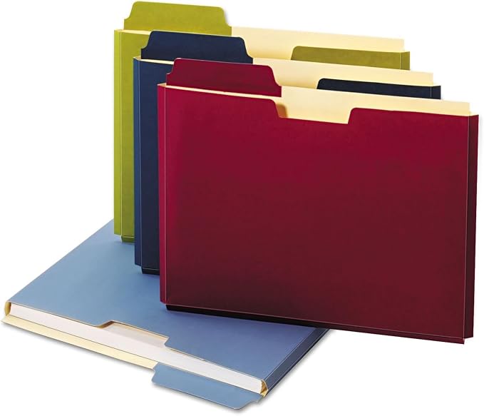 Pendaflex Globe-Weis/Pendaflex File Folder Pockets, 150 Sheet Capacity, Letter Size, Double Top, 1/3 Cut Tabs, Assorted Colors, (FP153L10 ASST) 10 Count(Pack of 10)
