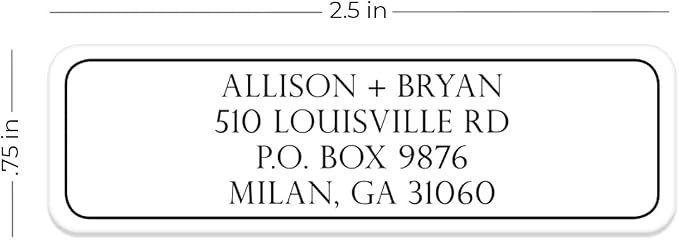 Clear Outline Rolled Address Labels / 500 Personalized Return Address Labels/Designer Address Stickers in Elegant Plastic Dispenser