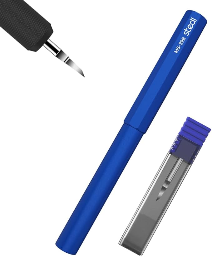 stedi Model Scriber Chisel,Tungsten steel Blades 0.15mm,for Modeling Hobby,RG Scale Model,Gundam Model Kit,for Scribing line, Engraved,Panel line,Resin,Blue
