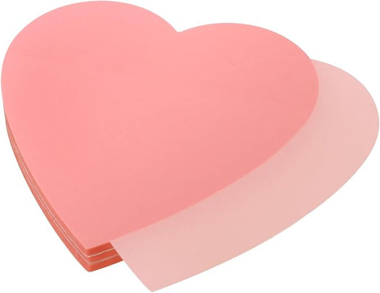 ONLYKXY 3 Pack Heart Shaped Transparent Sticky Notes 2.8X2.8in Waterproof Self-Stick Book Tabs 150 Sheets PET Markers Sticky Notes Pad (Dark Pink)
