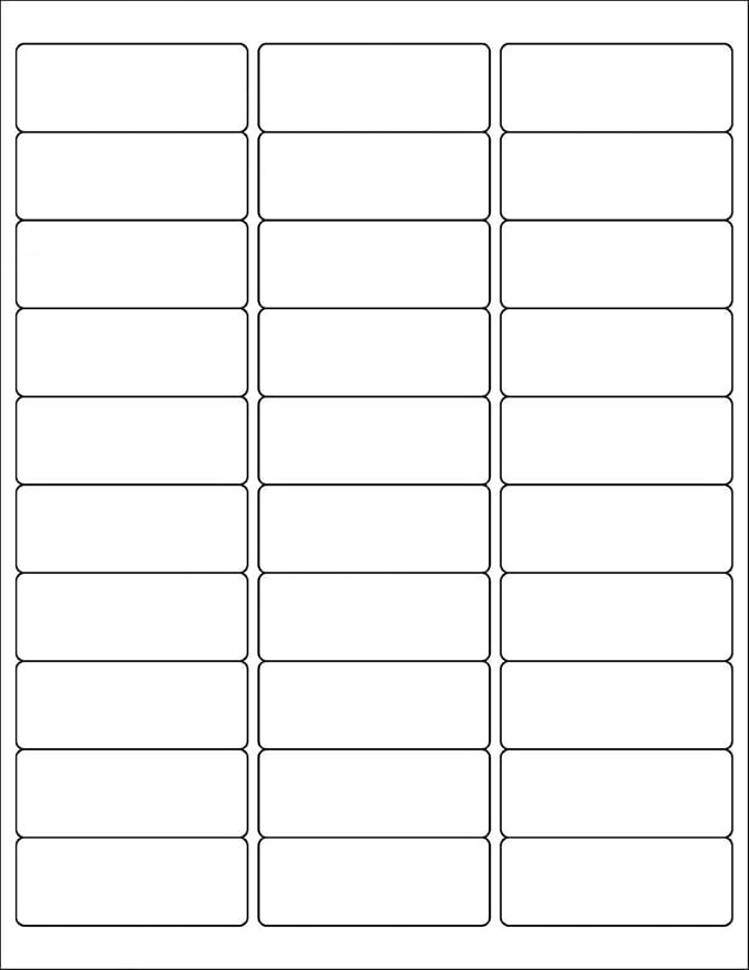 [100 Sheets 3000 Labels] PAPRMA 1” X 2-5/8” Address Mailing Label for Envelope 30-up Labels White, Printable Sticker Sheet for Laser Inkjet Printer