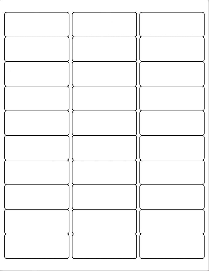 [500 Sheets 15000 Labels] PAPRMA 1” X 2-5/8” Address Mailing Label for Envelope 30-up Labels White, Printable Sticker Sheet for Laser Inkjet Printer