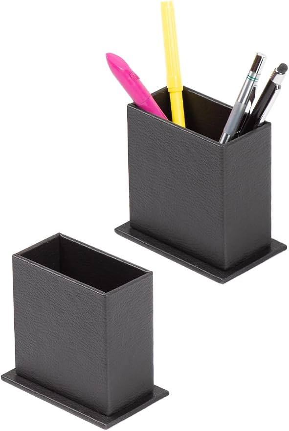 Galaxy Bonded Leather Executive Desk Set – 12-Piece Luxury Desk Organizer with Desk Pad, Double Document Rack, Name Plate, Pens & Office Accessories