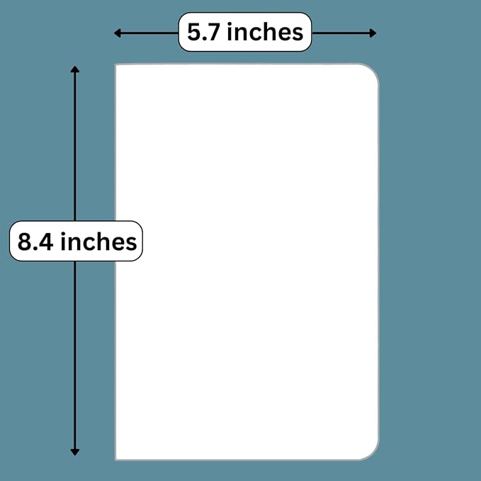 RICCO BELLO Lined Journal Notebook, Goals, Hardcover, 5.7 x 8.4-Inches | 96 Sheets / 192 Pages, College Ruled, Pen Holder, For Work & Notes