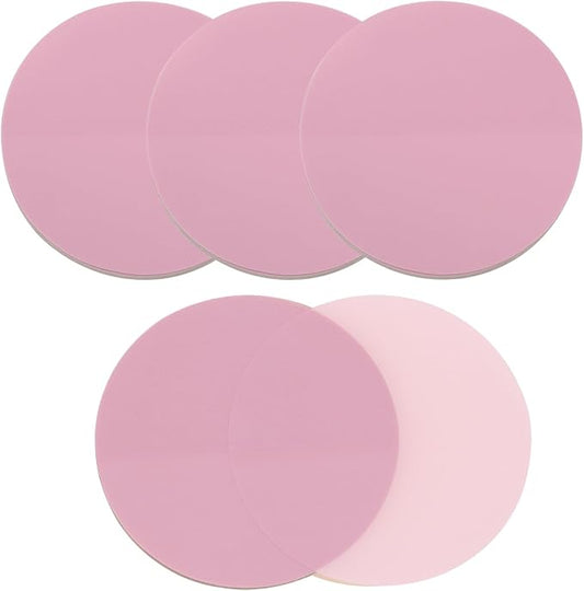 ONLYKXY 4 Pack Round Clear Sticky Notes 1.77inch Waterproof Self-Stick Book Tabs 200 Sheets PET Markers Sticky Notes Pad Index Sticker (Pink)