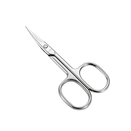 LIVINGO Premium Nail Scissors Stainless Steel Curved Manicure Cuticle Tool | Sharp Pointed Tip, Multi-purpose Beauty Grooming, Pedicure, Toenail, Eyebrow Eyelash Dry Skin Trimming