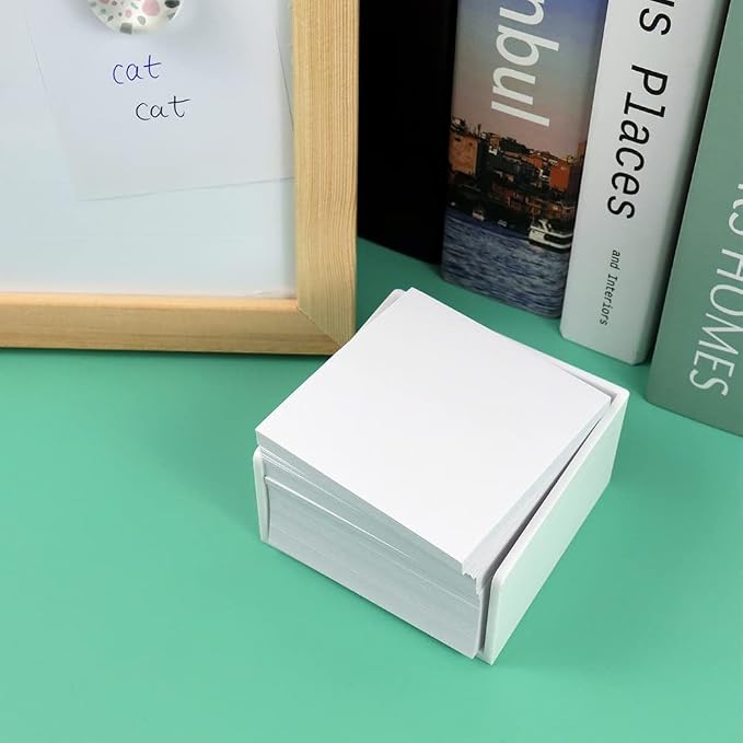 MEI YI TIAN White Blank Memo Notes Cube 3x3 Inch Office Paper Memo Sheets Non-Sticky Memo Pad Cubes for Home Office Taking Notes and Reminders Writing Supplies