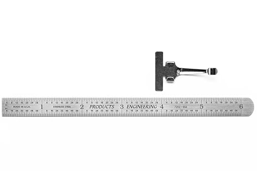PEC Tools 6” Machinist Pocket Ruler – 10 Pack Bundle, Stainless Steel with Pocket Clip, Round End, 32nds and 64ths Graduations on Front, Decimal Equivalents Chart on Back, Made in USA