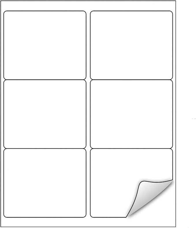 LabelMore 3 1/3 x 4 Labels - 6 Up Self Adhesive Shipping Labels - FBA Labels - 2000 Sheet/ 12000 Labels