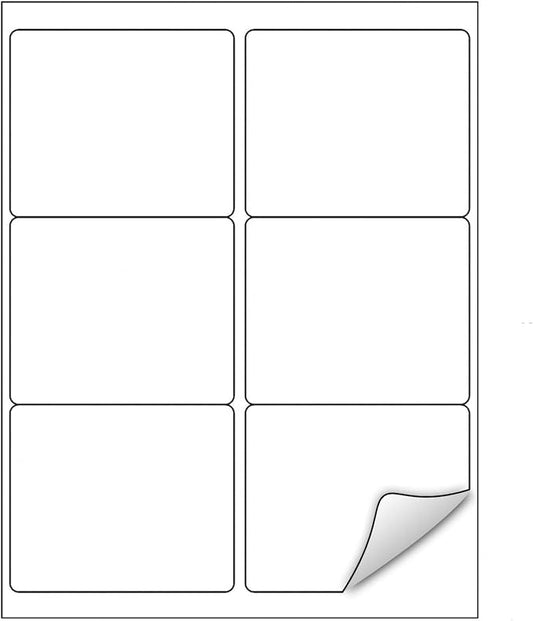 LabelMore 3 1/3 x 4 Labels - 6 Up Self Adhesive Shipping Labels - FBA Labels - 2000 Sheet/ 12000 Labels